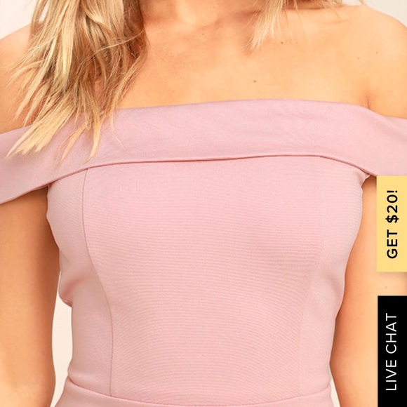 Lulus Blush Off The Shoulder Dress - Picture 5 of 7